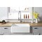 Gourmetier Solid Surface Stone Apron Front Farmhouse Sgl Bowl Kitchen Sink, White GKFA301810RM - alternate 2